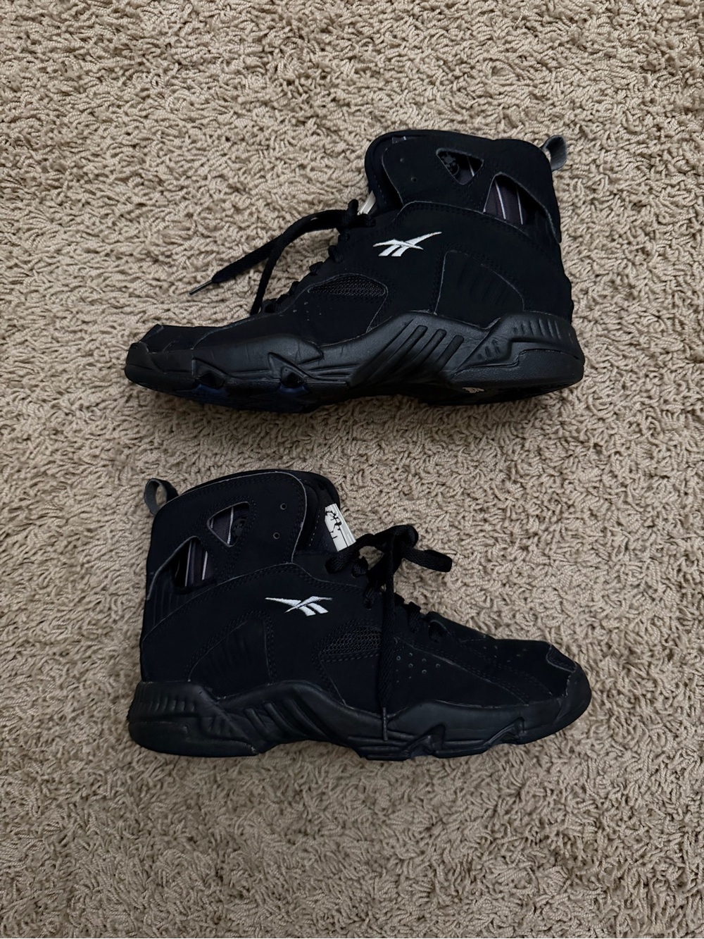Vintage 90’s Reebok Shaq Attaq 3 Big Boys Youth Kids Size 5 Black RARE